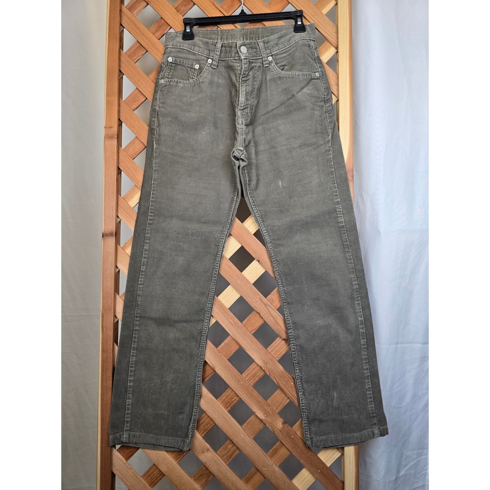 Levi Strauss 752 Corduroy Pants Mens 30x32 Gray Straight Leg - Excellent
